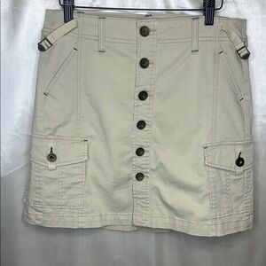 Jag Jeans Women's Tan Cargo Button Down Skirt Casual 4‎